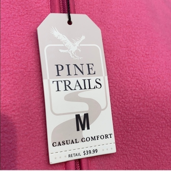 Pine Trails Women’s fleece full zip vest pink medium - Picture 6 of 8